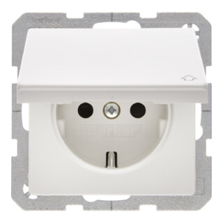 Berker Prise SCHUKO avec couvercle rabattable 47516089