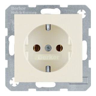 Berker Prise SCHUKO blanc/gris 47438982