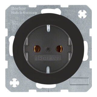 Berker Prise SCHUKO noir/gris 47432045