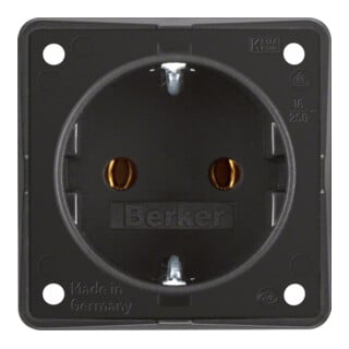Berker Prise SCHUKO noire mate 947782503
