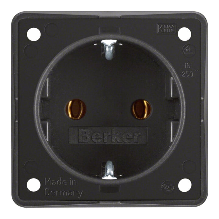Berker Prise SCHUKO noire mate 947782503