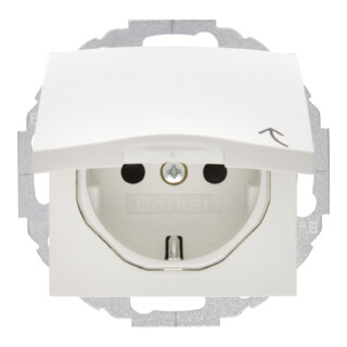 Berker Prise Schuko pws avec couvercle rabattable 47441909