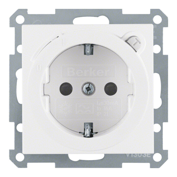 Berker Prise Schuko pws avec disjoncteur différentiel 47081909
