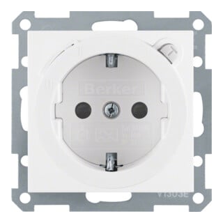 Berker Prise SCHUKO pws/gl avec disjoncteur différentiel 47088989