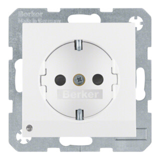 Berker Prise SCHUKO pws/gl avec LED d’orientation 41098989