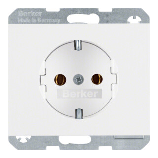 Berker Prise SCHUKO pws/gl sans couvercle rabattable 41157009