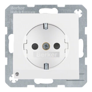 Berker Prise SCHUKO pws/mat avec LED d’orientation 41091909
