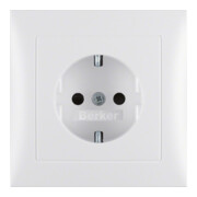 Berker Prise Schuko pws/mat avec plaque de recouvrement 47229909-1
