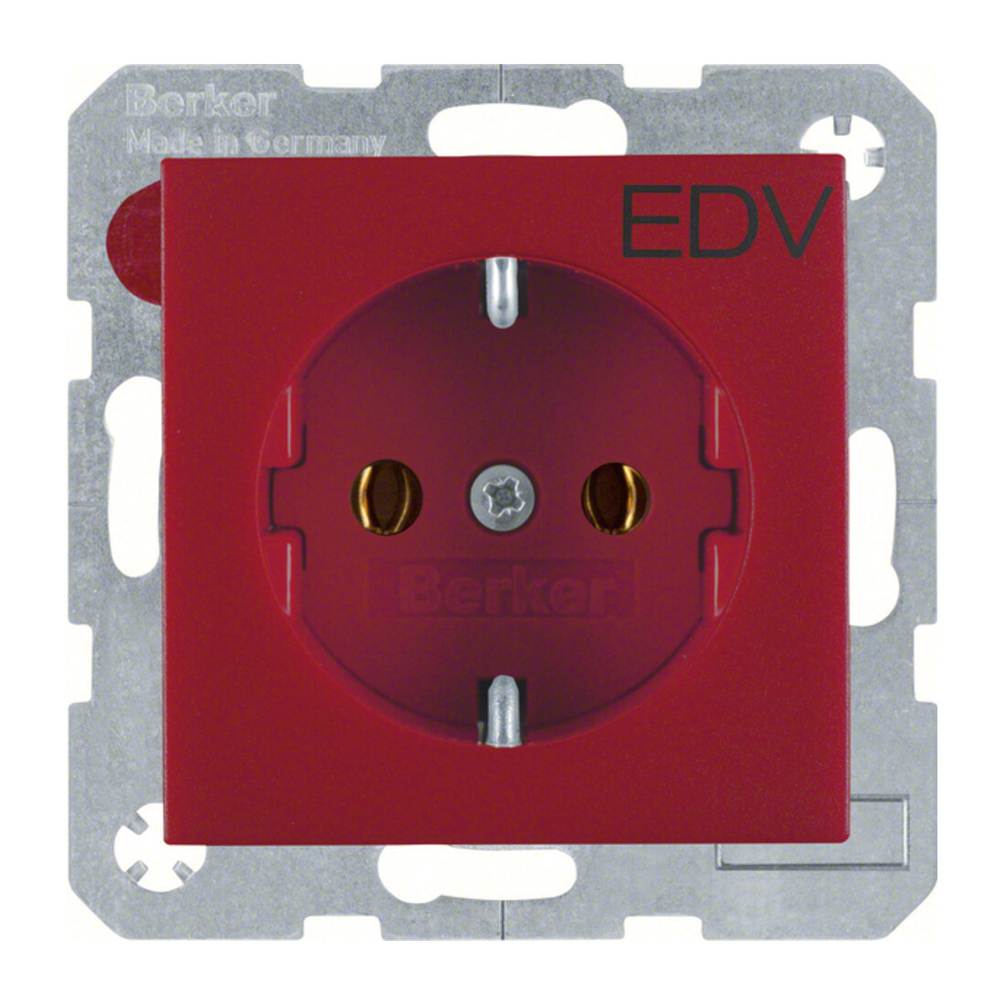 Berker Prise Schuko rouge avec inscription EDV 47431922