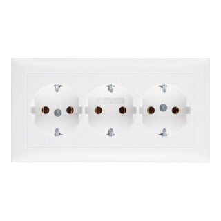 Berker Prise triple SCHUKO avec plaque de recouvrement 47661909