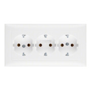 Berker Prise triple SCHUKO avec plaque de recouvrement 47661909-1
