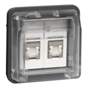 Berker Prises UAE 8/8 pôles blindées gris clair mat 14103505-1