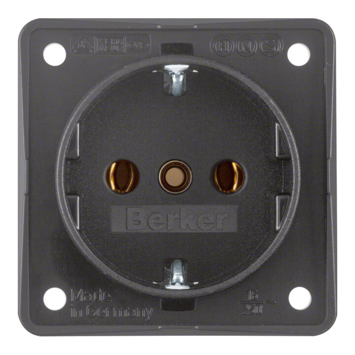 Berker Schuko-Steckd.anth m.Schraubklemmen 941852505
