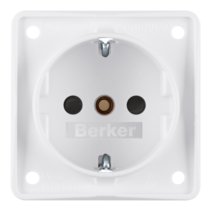 Berker Schuko-Steckd.pws m.Schraubklemmen 941952502