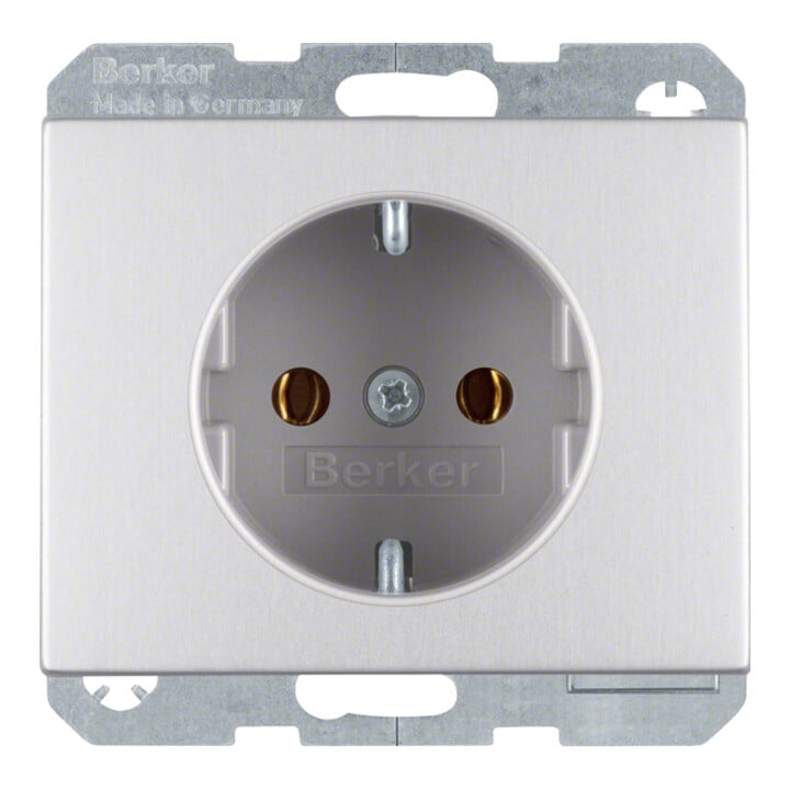 Berker SCHUKO-Steckdose Alu 47157003