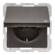 Berker SCHUKO-Steckdose anth/sa m. Klappdeckel 47516066