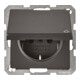 Berker SCHUKO-Steckdose anth/sa m. Klappdeckel 47516086