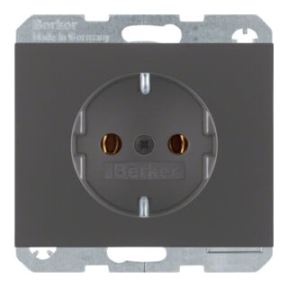 Berker SCHUKO-Steckdose anthrazit matt, lack 47157006