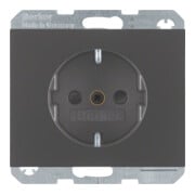 Berker SCHUKO-Steckdose anthrazit matt, lack 47357006-1