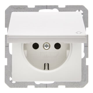 Berker SCHUKO-Steckdose m.Klappdeckel 47516089