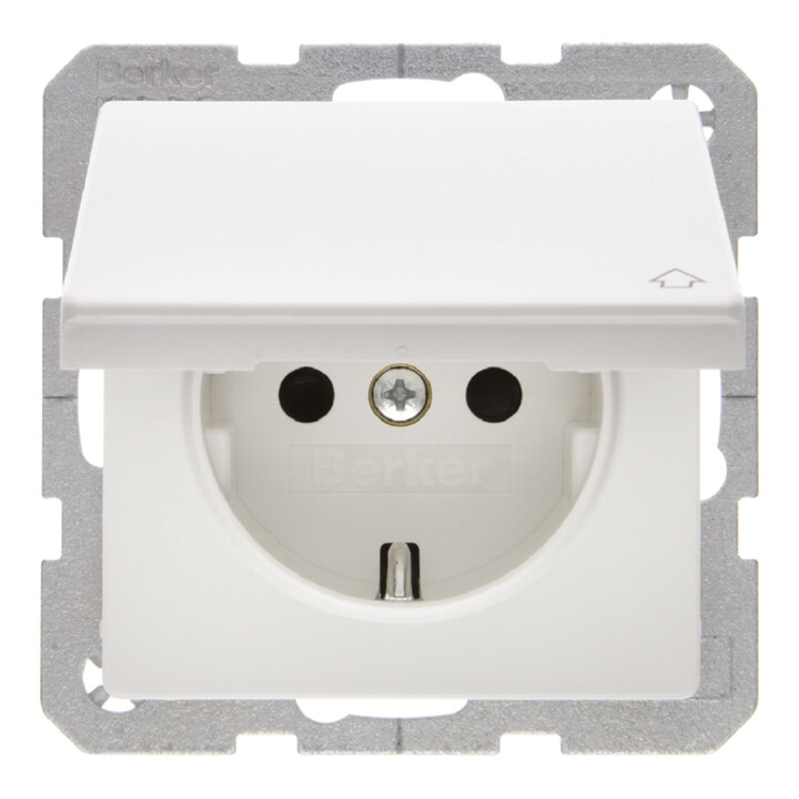Berker SCHUKO-Steckdose m.Klappdeckel 47516089