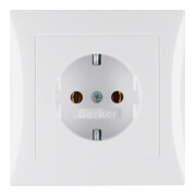 Berker SCHUKO-Steckdose pws/gl m.Abdeckplatte 47428989-1