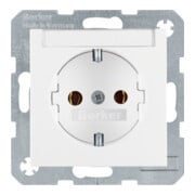 Berker SCHUKO-Steckdose pws/gl m.Beschriftungsfeld 47508989-1