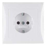 Berker SCHUKO-Steckdose pws/gl mit Abdeckplatte 47228989-1