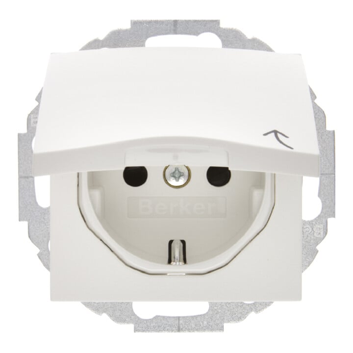Berker Schuko-Steckdose pws + Klappdeckel 47441909