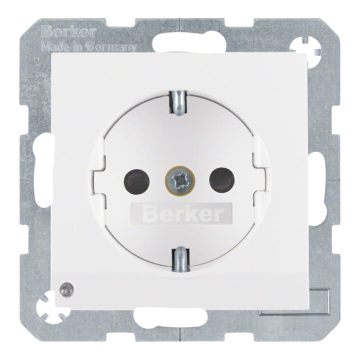 Berker SCHUKO-Steckdose pws/matt LED-Orientierungsl. 41091909
