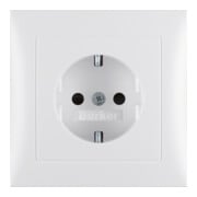 Berker Schuko-Steckdose pws/matt mit Abdeckplatte 47229909-1