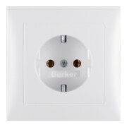 Berker Schuko-Steckdose pws/matt mit Abdeckplatte 47429909-1