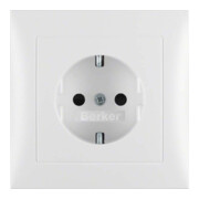 Berker Schuko-Steckdose pws/matt mit Abdeckplatte 47429909-3