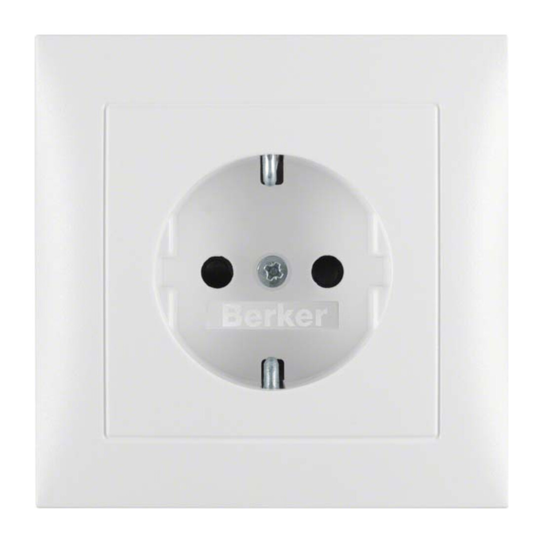Berker Schuko-Steckdose pws/matt mit Abdeckplatte 47429909