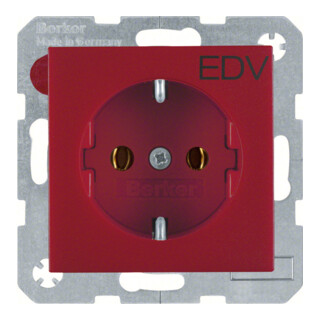 Berker Schuko-Steckdose rt Aufdruck EDV 47431922