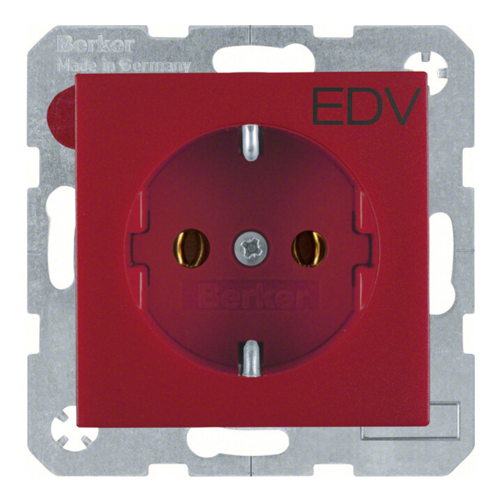 Berker Schuko-Steckdose rt Aufdruck EDV 47431922
