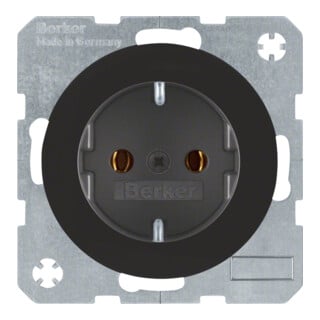 Berker SCHUKO-Steckdose sw/gl 47432045