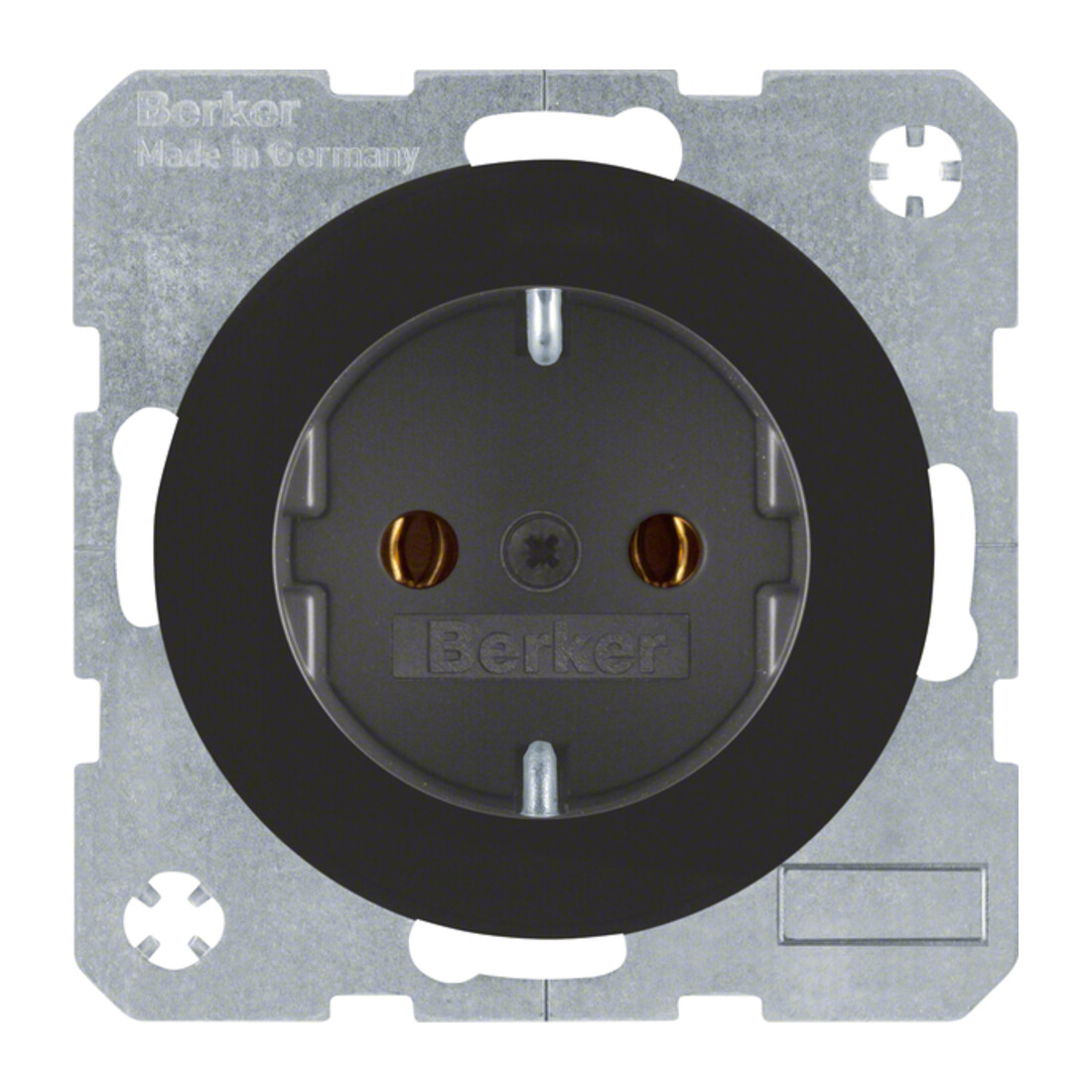 Berker SCHUKO-Steckdose sw/gl 47432045