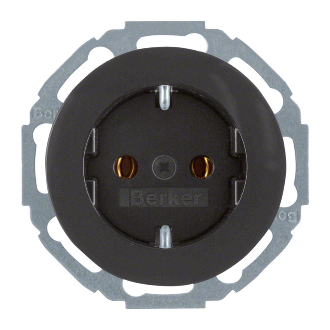 Berker SCHUKO-Steckdose sw/gl 47452045