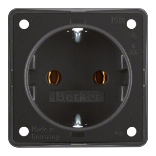Berker SCHUKO-Steckdose sw matt 947782503