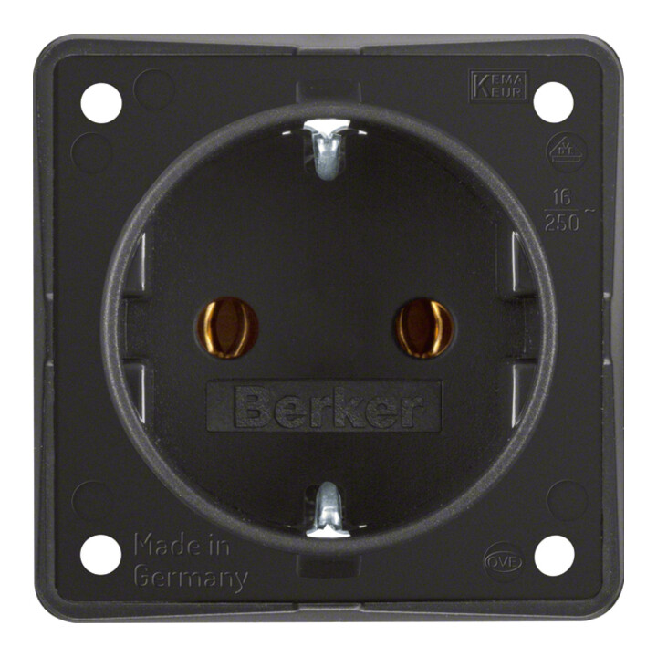 Berker SCHUKO-Steckdose sw matt 947782503