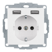 Berker Steckdose SCHUKO/USB Q.x, polarw. samt 48036089-3