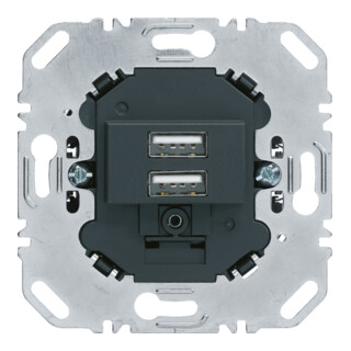 Berker USB Ladesteckdose 230V 2fach 3A anthrazit 260205
