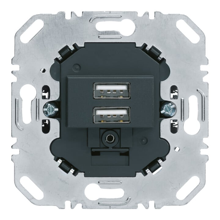 Berker USB Ladesteckdose 230V 2fach 3A anthrazit 260205