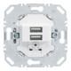 Berker USB Ladesteckdose 230V 2fach 3A polarweiß 260209