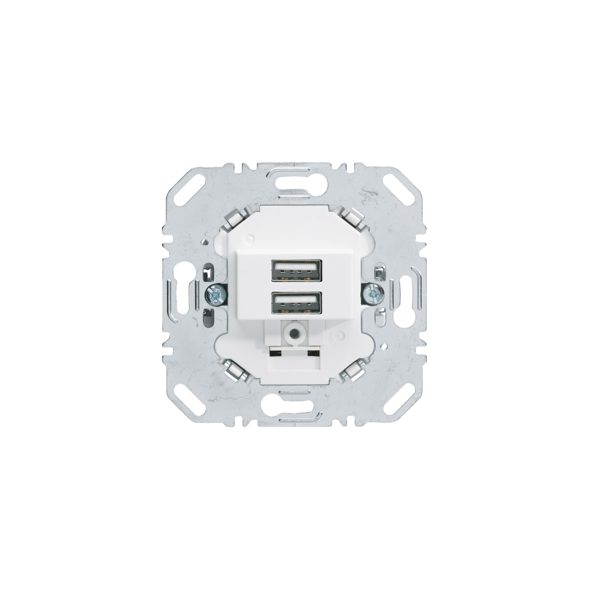 Berker USB Ladesteckdose 230V 2fach 3A polarweiß 260209