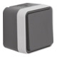 Berker Wechselschalter AP grau 30763505