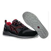 Berufsschuh CLIFTON ST LOW Gr.44 schwarz/rot hydrophobiertes Leder
