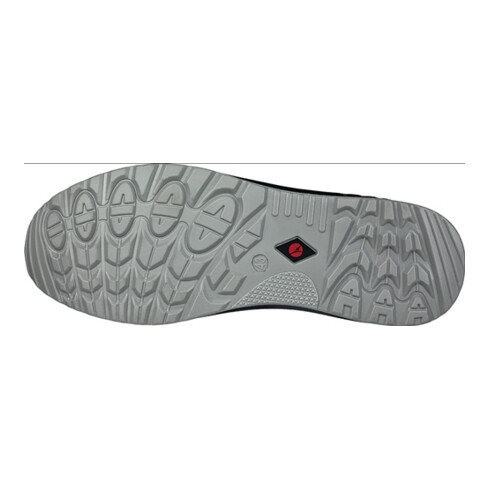 Berufsschuh CLIFTON ST LOW Gr.45 schwarz/rot hydrophobiertes Leder