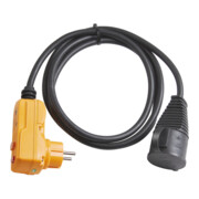 Beschermings adapterkabel FI IP44 2m zwart H07RN-F 3G1,5